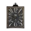 Large Vintage Black Rectangular Wall Clock with White Numerals, Home Decor Accent Clock - as Pic