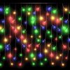 LED Curtain Icicle Lights 393.7" 400 LED Colorful 8 Function - Orange