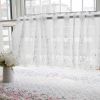 Swan - Translucent Short Kitchen Curtain Half Window Curtain Cafe Tier Curtain - Default