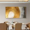 Hand Painted Oil Painting Abstract Gold Texture Oil Painting on Canvas Original Minimalist Art Golden Decor Custom Painting Living Room Home Decor - 4