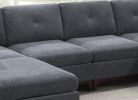 Modular Living Room Furniture Armless Chair Ash Chenille Fabric 1pc Cushion Armless Chair Couch. - as Pic