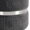 Techni Mobili Modern Velvet Round Ottoman with Storage, Grey - as Pic