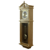 Bedford Clock Collection 34.5" Antique Chiming Wall Clock with Roman Numerals in a Harvest Oak Finish - Bedford Clocks