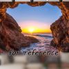 Nature Cave Wall Tapestry Beach Landscape Decorative Tapestry Bedroom Hotel Restaurant Backdrop; 51x70 inch - Default