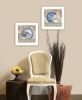 "The Farmhouse Blues Collection" 2-Piece Vignette By Linda Spivey, Ready to Hang Framed Print, White Frame - as Pic
