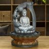 11inches Buddha Fountain Fengshui Indoor Tabletop Decorative Waterfall Kit with Submersible Pump for Office and Home Decor - 11inches