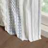 Cotton Printed Curtain Panel with Chenille Stripe and Lining - as Pic