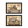 Set Of Two Rustic Still Life Black Framed Print Wall Art