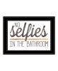No Selfies in the Bathroom 6 Black Framed Print Bathroom Wall Art