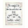 Be Careful 1 White Framed Print Wall Art