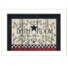 Bathroom 1 White Framed Print Bathroom Wall Art